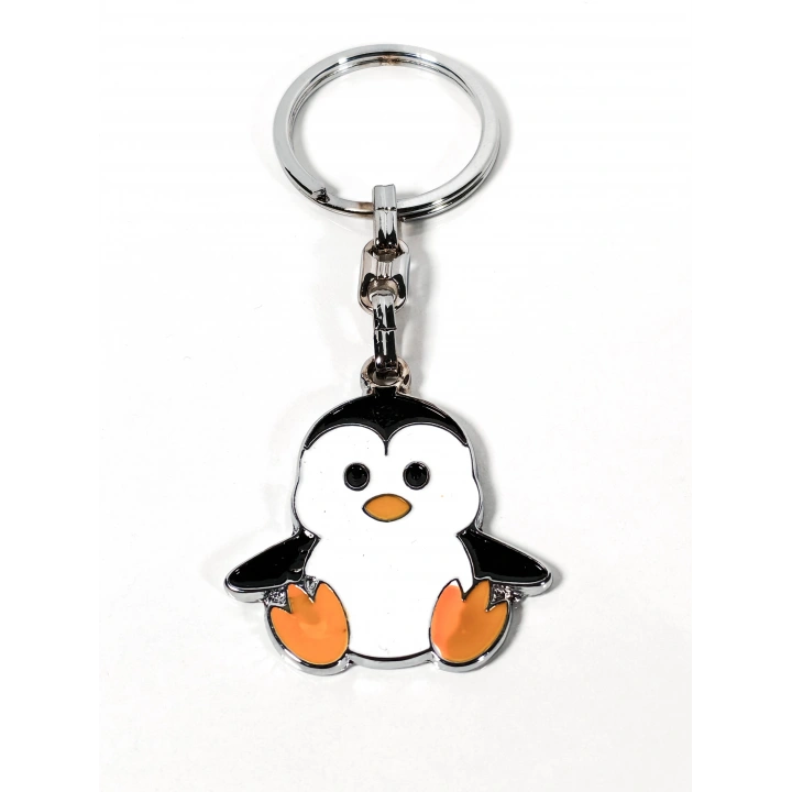 Penguen Figürlü Metal Anahtarlık – Sevimli Tasarım, Günlük Kullanıma Uygun Dayanıklı Aksesuar