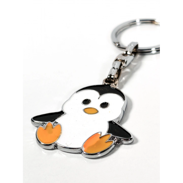 Penguen Figürlü Metal Anahtarlık – Sevimli Tasarım, Günlük Kullanıma Uygun Dayanıklı Aksesuar