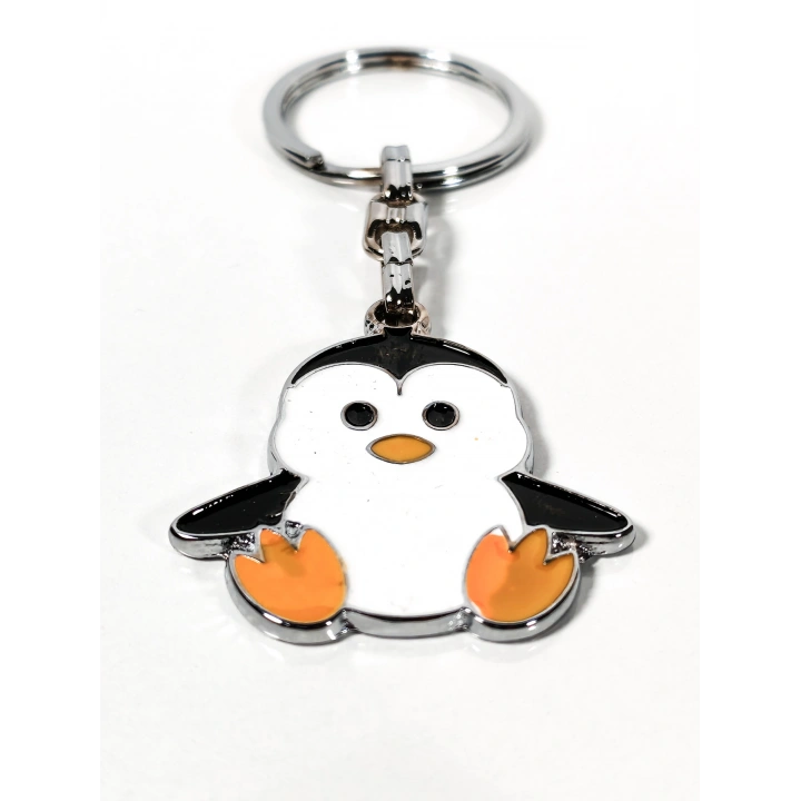 Penguen Figürlü Metal Anahtarlık – Sevimli Tasarım, Günlük Kullanıma Uygun Dayanıklı Aksesuar