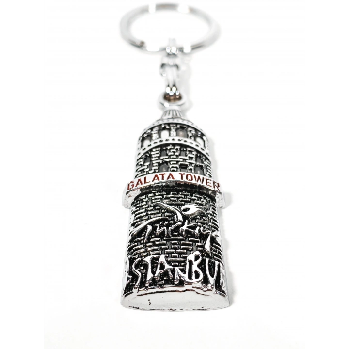 Galata Kulesi Figürlü İstanbul Temalı Metal Anahtarlık – Tarihi Dokuyu Yansıtan Özel Tasarım