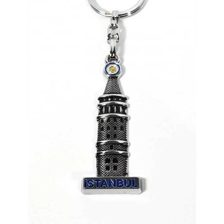 Galata Kulesi Figürlü İstanbul Temalı Metal Anahtarlık – Şehrin Simgesini Yansıtan Zarif Tasarım