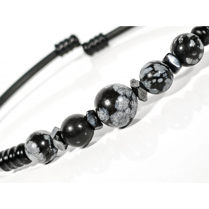 Obsidyen Taşlı Yaylı Bileklik – Koruma, Denge ve Güçlü Bir Stil