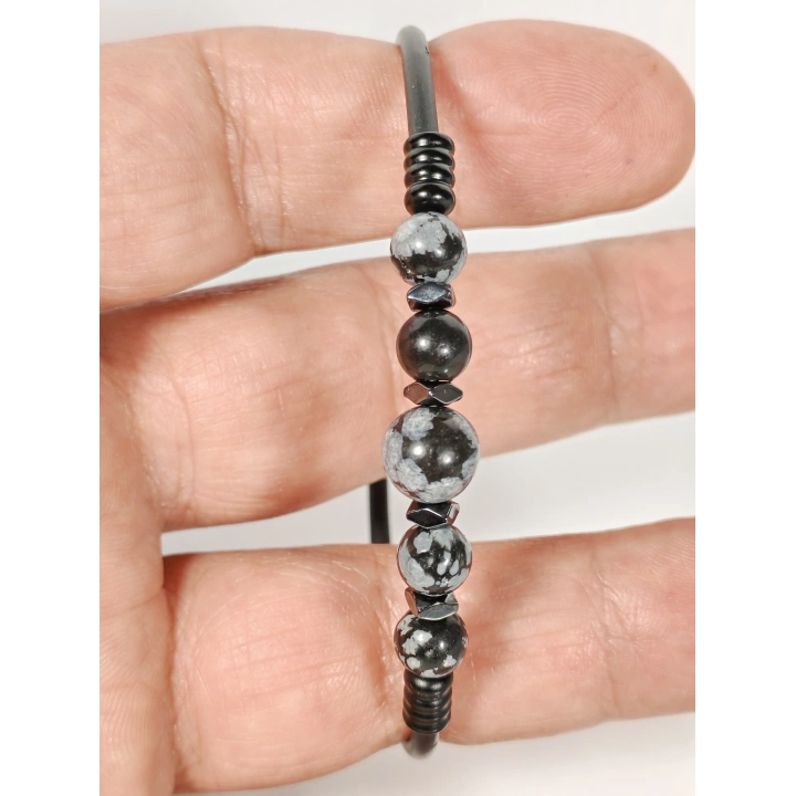 Obsidyen Taşlı Yaylı Bileklik – Koruma, Denge ve Güçlü Bir Stil