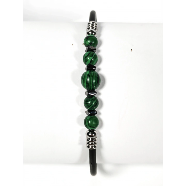 Malakit Taşlı Yaylı Bileklik – Cesaret, Denge ve Arınma Enerjisi