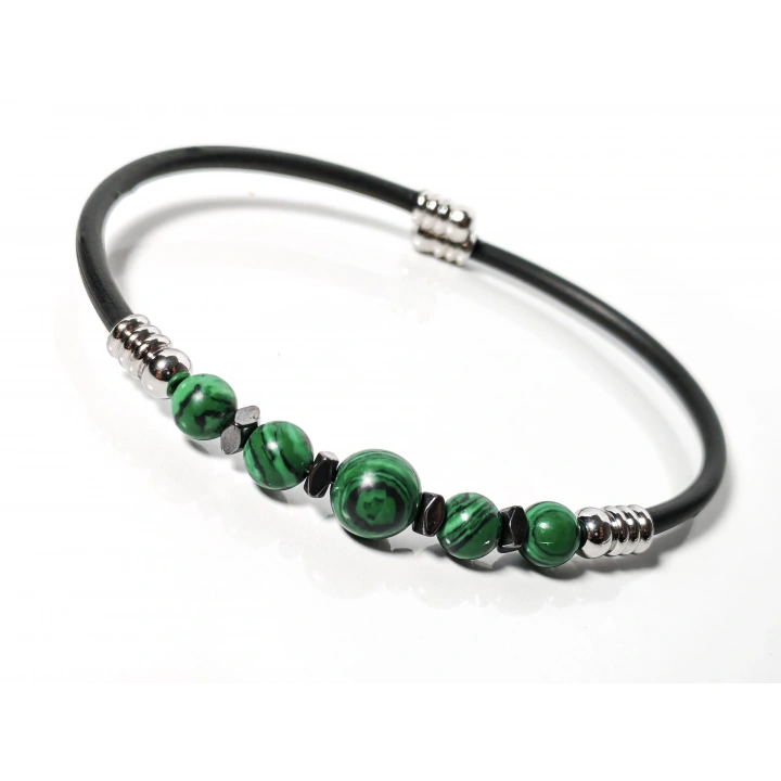 Malakit Taşlı Yaylı Bileklik – Cesaret, Denge ve Arınma Enerjisi