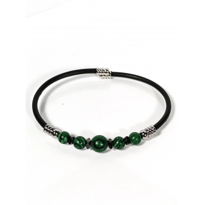 Malakit Taşlı Yaylı Bileklik – Cesaret, Denge ve Arınma Enerjisi