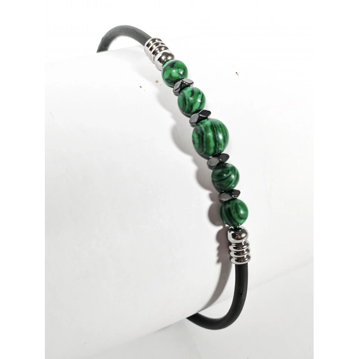 Malakit Taşlı Yaylı Bileklik – Cesaret, Denge ve Arınma Enerjisi