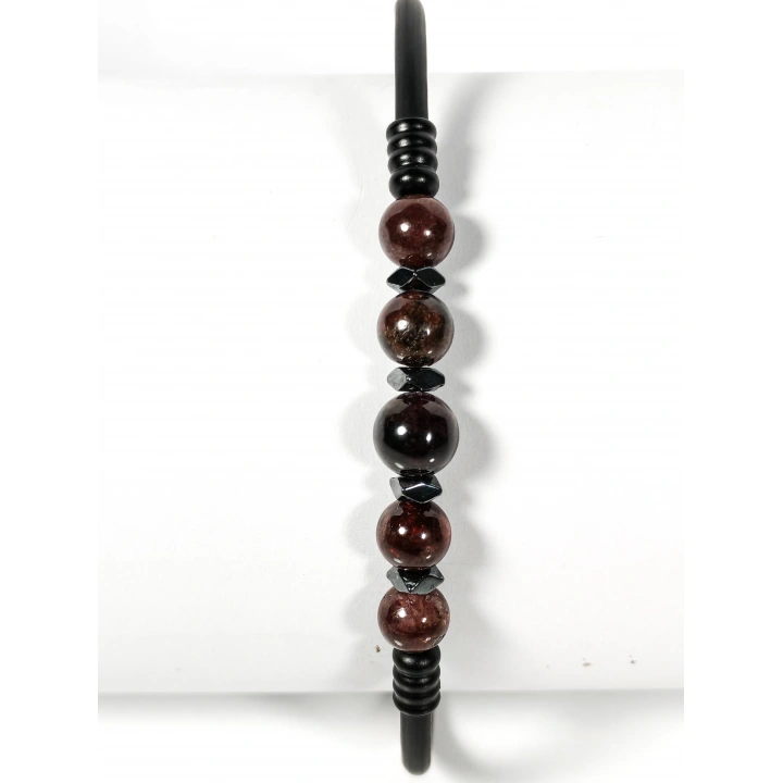 Garnet (Lal) Taşlı Yaylı Bileklik – Güç, Denge ve Yaşam Enerjisi