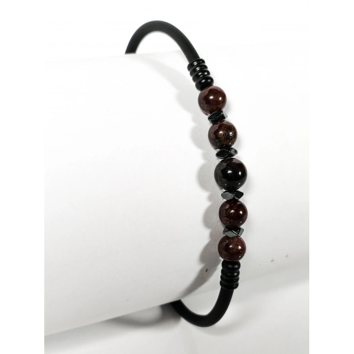 Garnet (Lal) Taşlı Yaylı Bileklik – Güç, Denge ve Yaşam Enerjisi