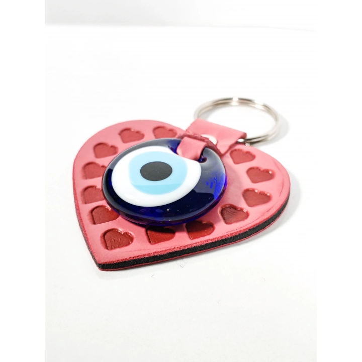 Kalp Figürlü Nazar Boncuklu Anahtarlık – Sevgi, Koruma ve Pozitif Enerji