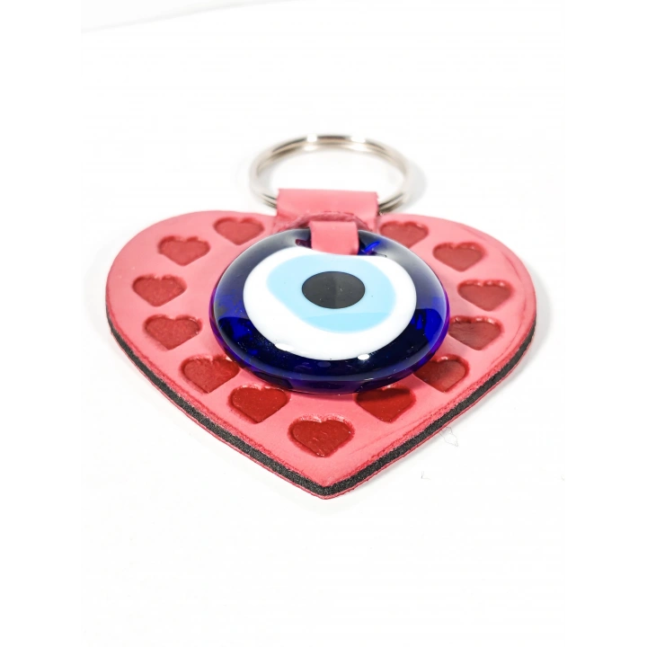 Kalp Figürlü Nazar Boncuklu Anahtarlık – Sevgi, Koruma ve Pozitif Enerji