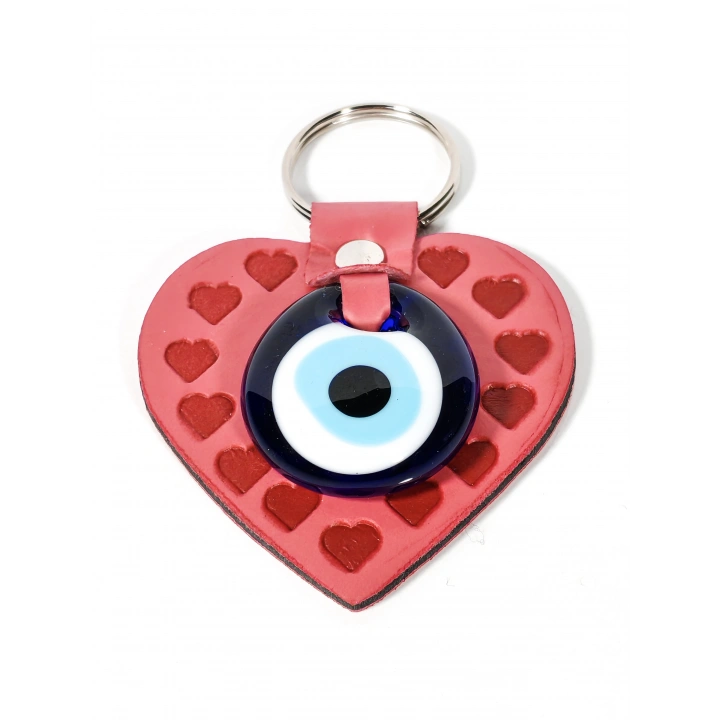 Kalp Figürlü Nazar Boncuklu Anahtarlık – Sevgi, Koruma ve Pozitif Enerji