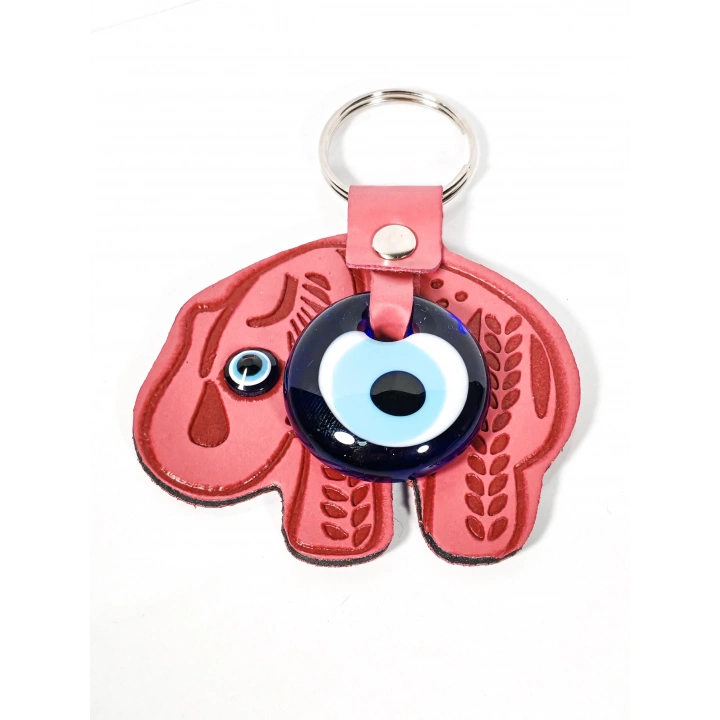 Fil Figürlü Nazar Boncuklu Anahtarlık – Bolluk, Koruma ve Güç Sembolü