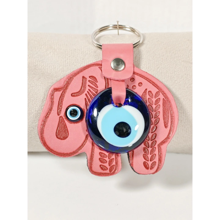 Fil Figürlü Nazar Boncuklu Anahtarlık – Bolluk, Koruma ve Güç Sembolü