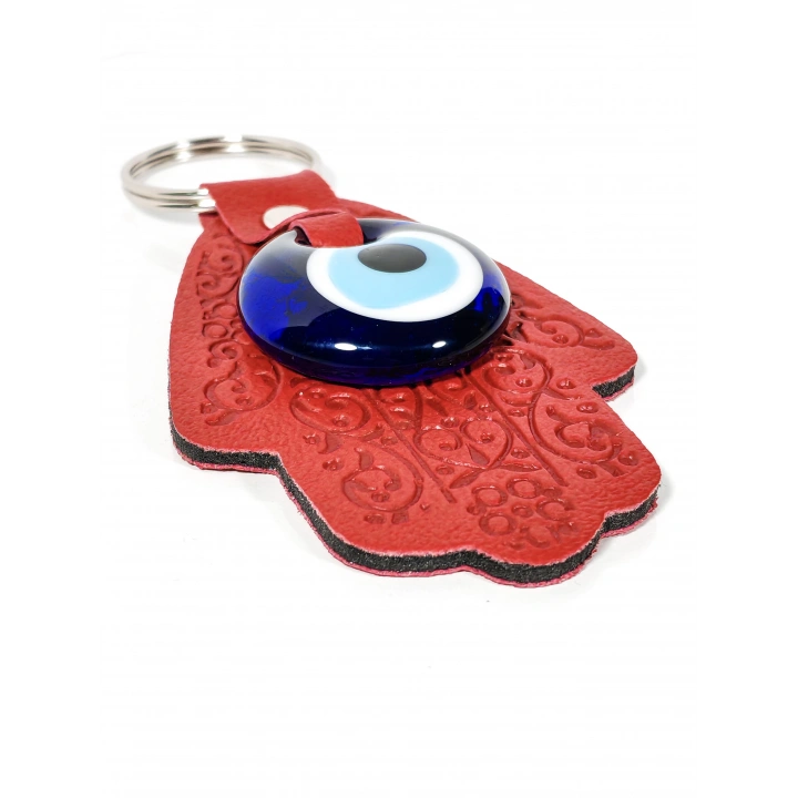 Fatma Eli Figürlü Nazar Boncuklu Anahtarlık – Koruma, Bereket ve Şans Sembolü