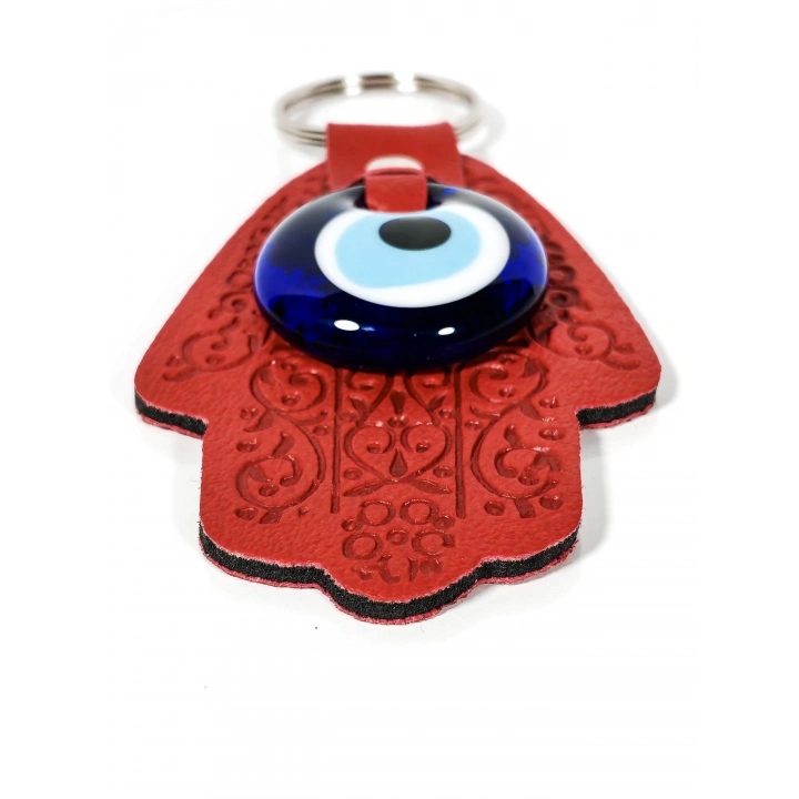 Fatma Eli Figürlü Nazar Boncuklu Anahtarlık – Koruma, Bereket ve Şans Sembolü