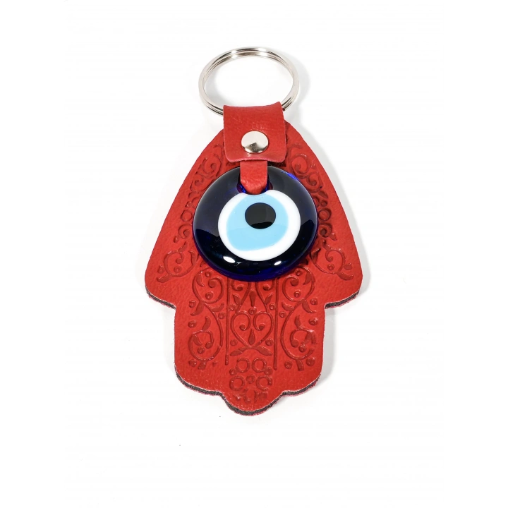 Fatma Eli Figürlü Nazar Boncuklu Anahtarlık – Koruma, Bereket ve Şans Sembolü