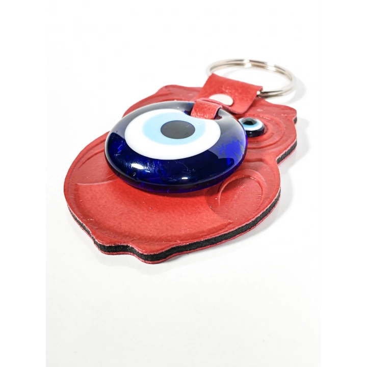 Baykuş Figürlü Nazar Boncuklu Anahtarlık – Bilgelik, Koruma ve Şans Sembolü