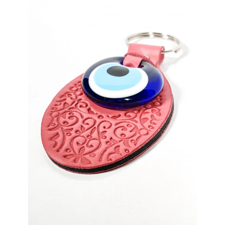 Oval Desenli Nazar Boncuklu Anahtarlık – Koruma, Şıklık ve Geleneksel Zarafet