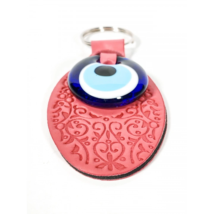 Oval Desenli Nazar Boncuklu Anahtarlık – Koruma, Şıklık ve Geleneksel Zarafet