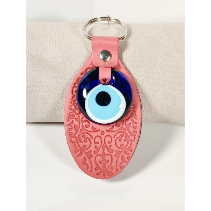 Oval Desenli Nazar Boncuklu Anahtarlık – Koruma, Şıklık ve Geleneksel Zarafet