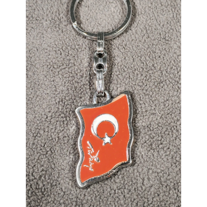 Ay Yıldız Türk Bayraklı Metal Anahtarlık