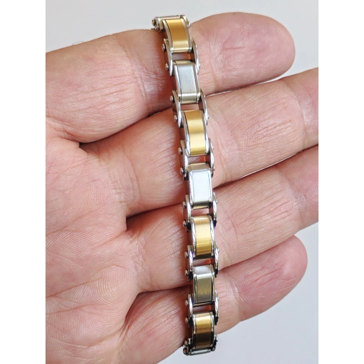 Çelik Çift Taraflı Kullanılabilir Erkek Bileklik