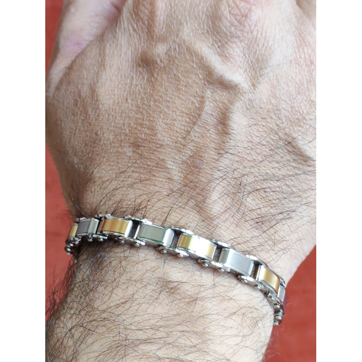 Çelik Çift Taraflı Kullanılabilir Erkek Bileklik