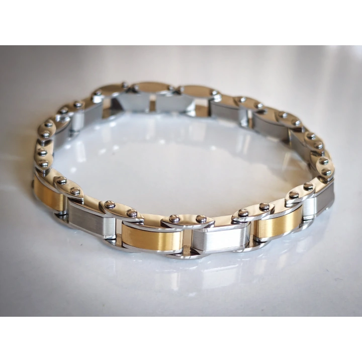 Çelik Çift Taraflı Kullanılabilir Erkek Bileklik