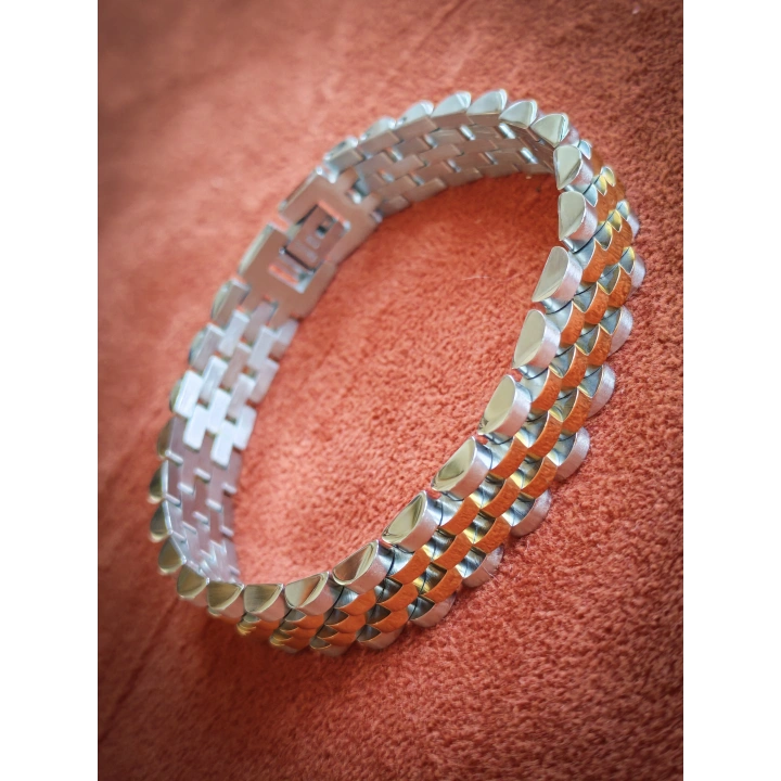 Çelik Roleks Kordon Sarı Erkek Bileklik