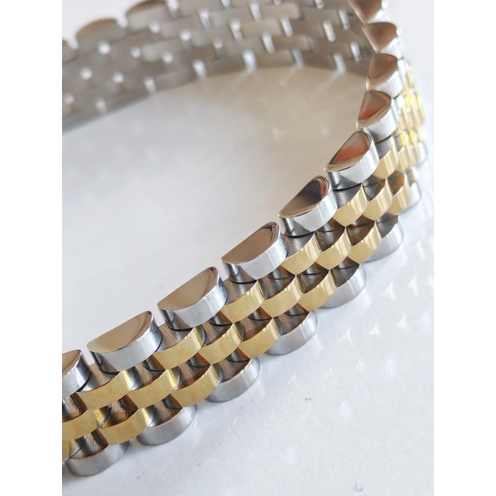 Çelik Roleks Kordon Sarı Erkek Bileklik