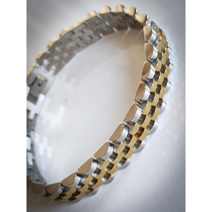 Çelik Roleks Kordon Sarı Erkek Bileklik