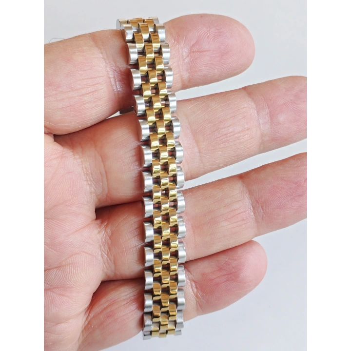 Çelik Roleks Kordon Sarı Erkek Bileklik