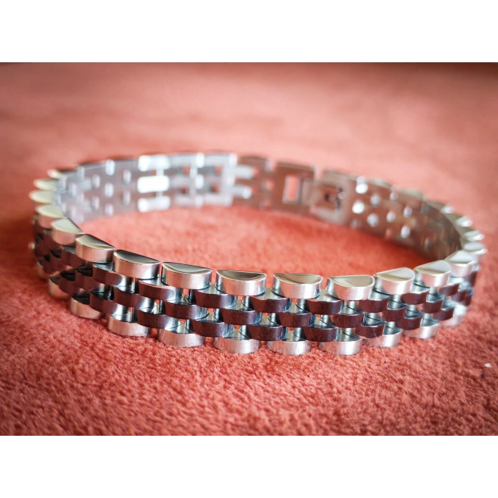 Çelik Roleks Kordon Siyah Erkek Bileklik