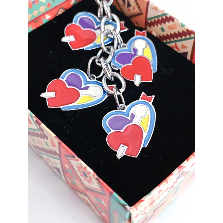 Kalp İçinde Kalp Metal Anahtarlık