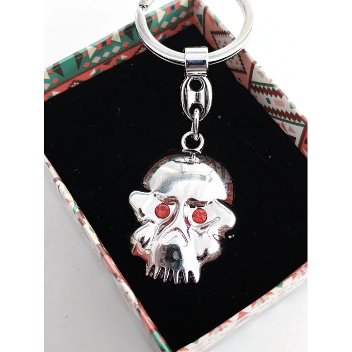 Kırmızı Gözlü İskeletor Kafatası metal Anahtarlık