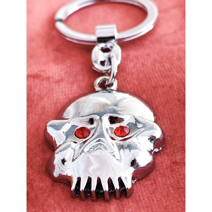 Kırmızı Gözlü İskeletor Kafatası metal Anahtarlık