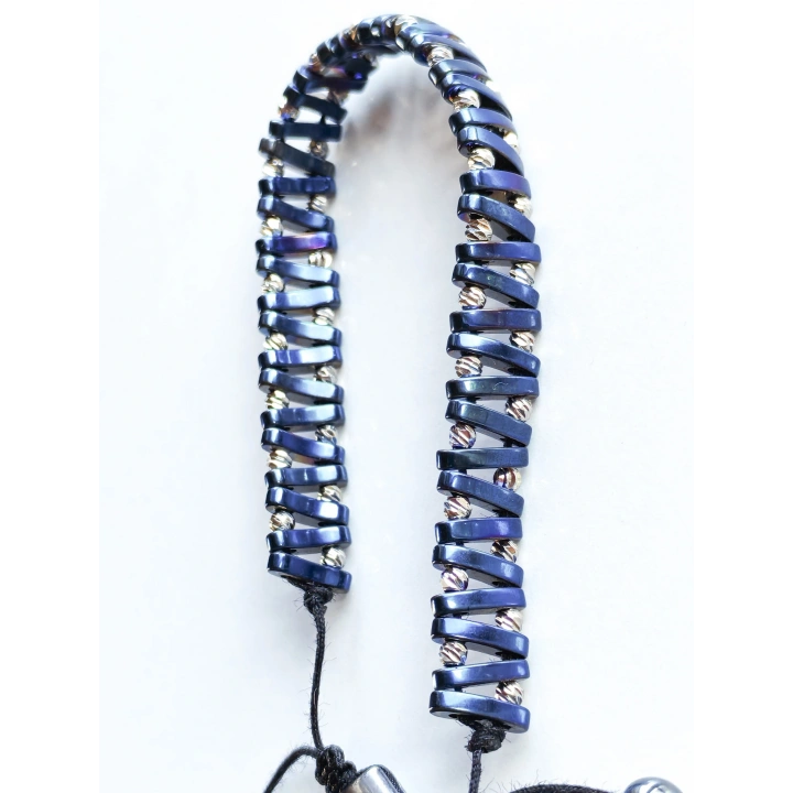 Mavi Hematit Taşlı Ayarlanabilir Erkek Bileklik