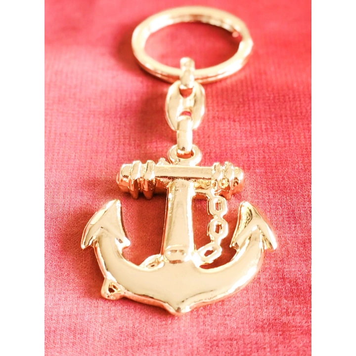 Metal Altın sarısı Çapa Anahtarlık