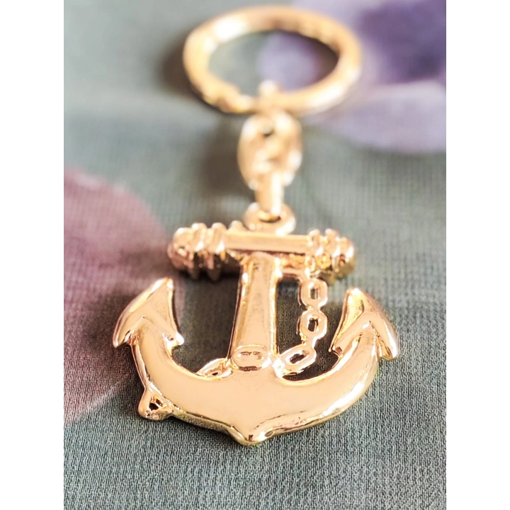 Metal Altın sarısı Çapa Anahtarlık