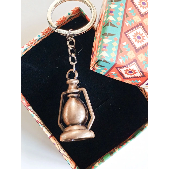 Bakır Renkli Gaz Lambası Metal Anahtarlık