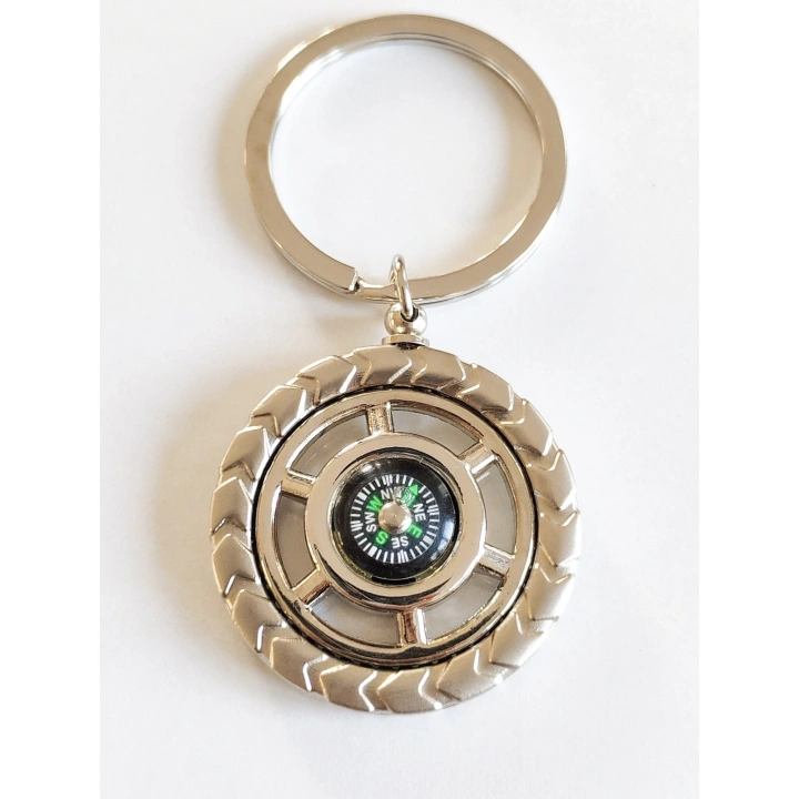 Metal Pusula Anahtarlık