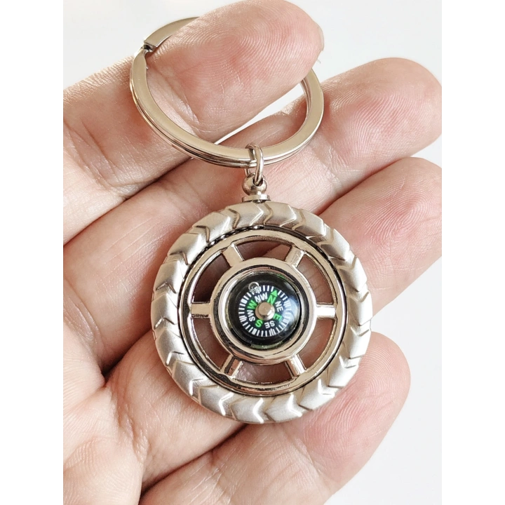 Metal Pusula Anahtarlık