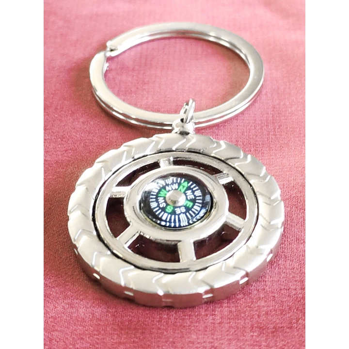 Metal Pusula Anahtarlık