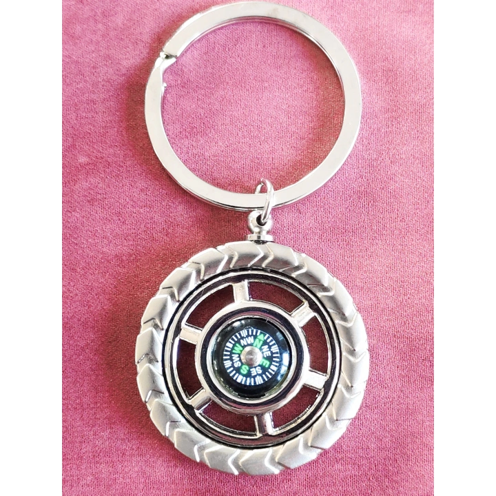 Metal Pusula Anahtarlık
