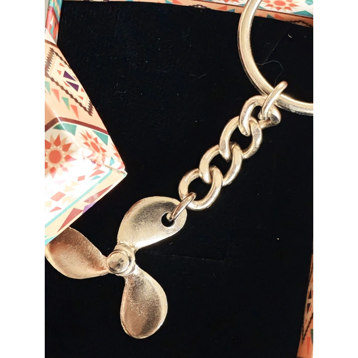 Metal Tekne Pervanesi Sarı Anahtarlık