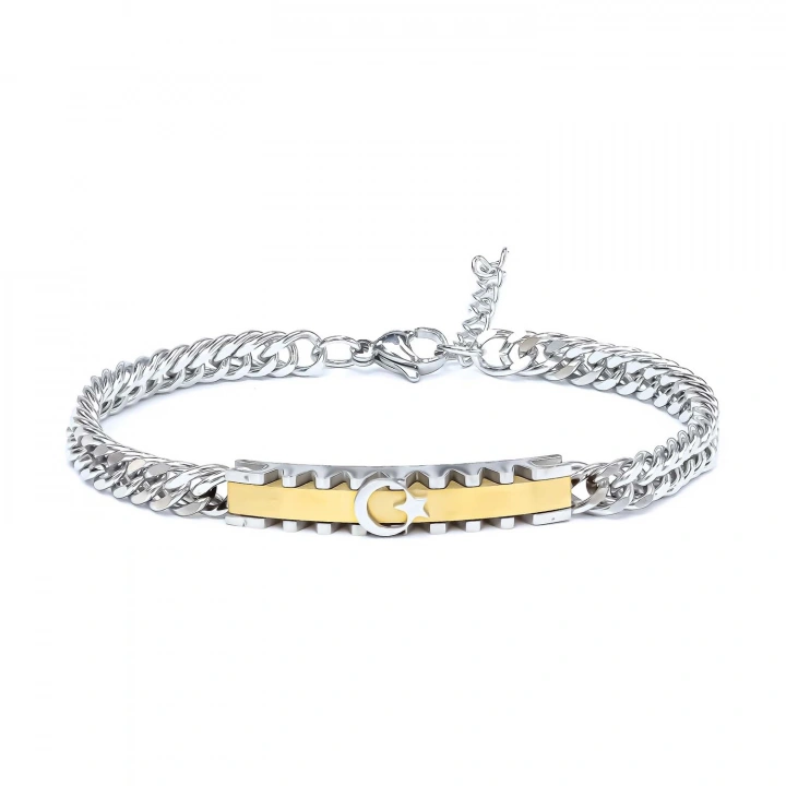 Moncuk Design Ay Yıldız Temalı Çelik Bileklik 3351EBF1D2