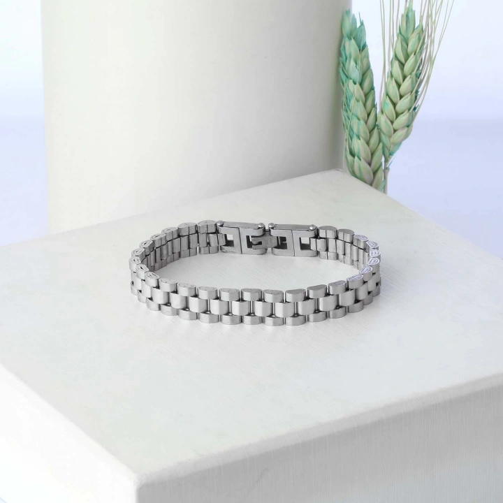 Moncuk Design Beyaz Ful Çelik Bileklik 33511G1D3M