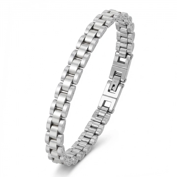 Moncuk Design Beyaz Ful Çelik Bileklik 33511G1D3M