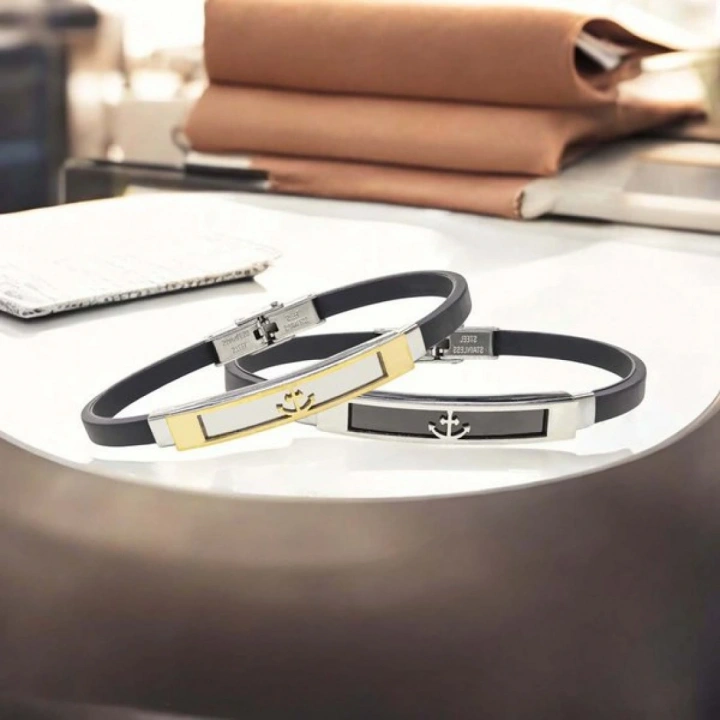 Moncuk Design Çapa Desenli Çelik Bileklik 3351SCB002